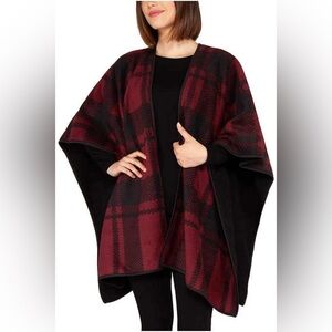 Women’s Ike Behar Reversible Fashion Wrap black/wine - One Size
